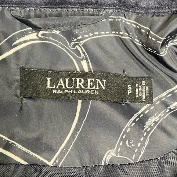 LAUREN RALPH LAUREN Navy Belting Print Quilted Jacket - Picture 13 of 16